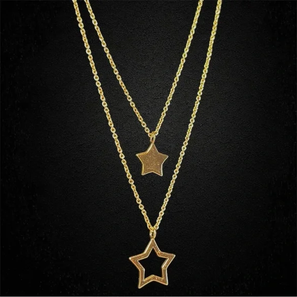 *Real Simple* 14K Rose Gold Plated Broadway Layered Necklace Multi Strand - Picture 8 of 13